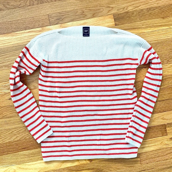 Striped Boatneck Chunky Sweater - Picture 1 of 2